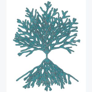 Arbre vert, dessin au stylo