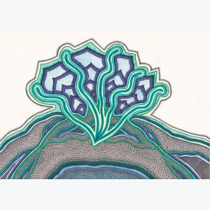 Diamant, dessin au stylo