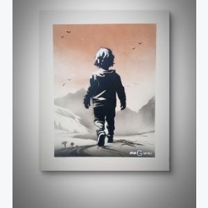 « Le Chemin vers l'inconnu" - tableau à l'aérosol