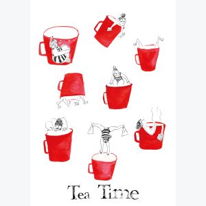 Impression A3 risographie "Tea time"