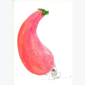 Impression A3 risographie "Aubergine"