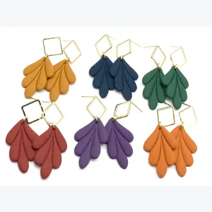 Boucles d’oreilles EULALIE collection ÉTÉ INDIEN, Plaqué or et acier inoxydable hypoallergénique