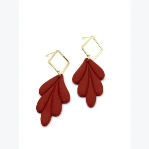 Boucles d’oreilles EULALIE collection ÉTÉ INDIEN, Plaqué or et acier inoxydable hypoallergénique