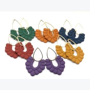 Boucles d’oreilles EUGÉNIE collection ÉTÉ INDIEN, Plaqué or et acier inoxydable hypoallergénique