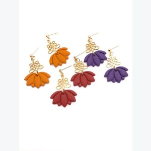 Boucles d’oreilles EDMÉE collection ÉTÉ INDIEN, Plaqué or et acier inoxydable hypoallergénique