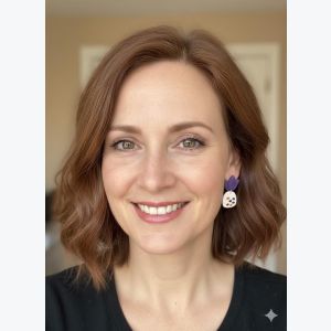 Boucles d'oreilles CHARLOTTE – Pendantes originales pois multicolores – Bijoux légers texture tissu argile polymère inox – Fait main France