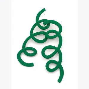 Boucles d'oreilles pendantes bohème chic, Bijou femme en acier inoxydable et pâte polymère, Cadeau créateur original fait main - Irina