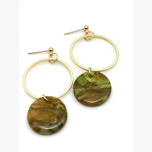 Boucles d’oreilles GERALDINE collection GLAMOUR, Plaqué or et acier inoxydable sans nickel