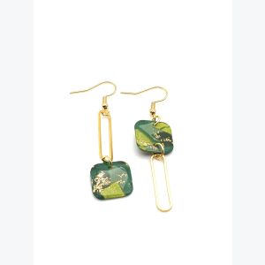 Boucles d’oreilles GWENDOLINE collection GLAMOUR, Plaqué or et acier inoxydable sans nickel