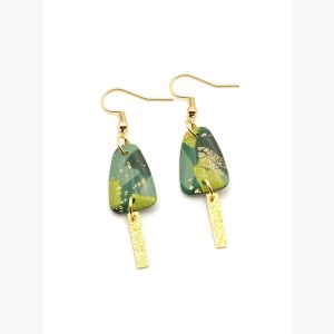 Boucles d’oreilles GUILLAINE collection GLAMOUR, Plaqué or et acier inoxydable sans nickel
