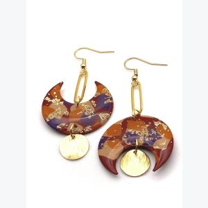 Boucles d’oreilles GWENOLA collection GLAMOUR, Plaqué or et acier inoxydable sans nickel