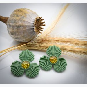 Boucles d’oreilles GUILLEMETTE collection GLAMOUR, Plaqué or et acier inoxydable sans nickel