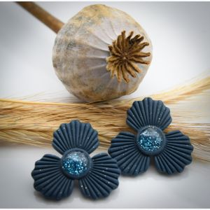 Boucles d’oreilles GUILLEMETTE collection GLAMOUR, Plaqué or et acier inoxydable sans nickel