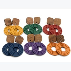 Boucles d’oreilles ESMERALDA collection ÉTÉ INDIEN, acier inoxydable hypoallergénique