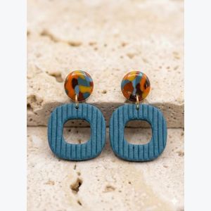 Boucles d'oreilles en Argile Polymère | Bijou Fait Main Ardèche, Résine plaqué or, Collection Printemps modèle Paulette