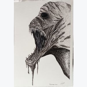 Dessin de créature dark fantasy - original