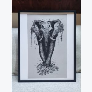 Illustration éléphant dark