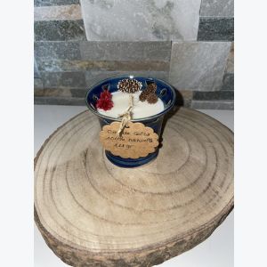 Bougie artisanale bleue