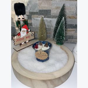 Bougie artisanale bleue