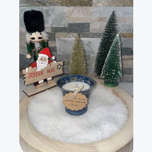 Bougie artisanale bleue