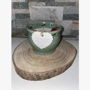 Bougie artisanale verte, parfumée senteur fleur de coton