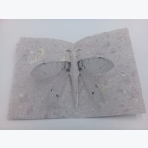 Carte Pop Up Libellule en papier recyclé