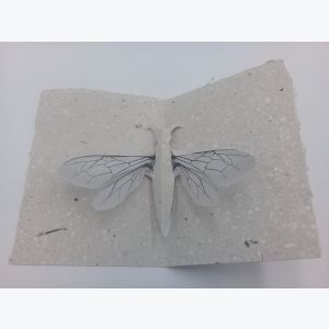 Carte Pop Up Abeille en papier recyclé