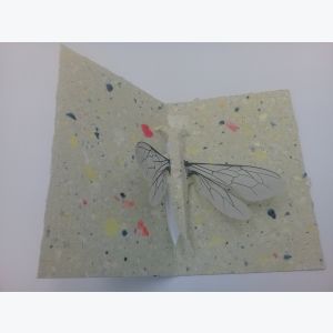 Carte Pop Up Abeille en papier recyclé