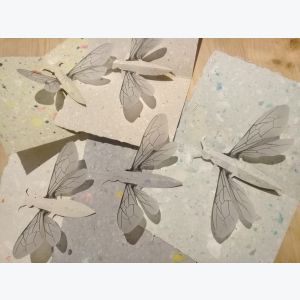 Carte Pop Up Abeille en papier recyclé