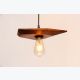 Suspension en noyer massif, design géométrique à facettes