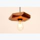 Suspension en chêne massif, design géométrique à facettes