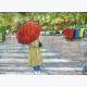 Menilmontant sous la pluie : tableau où s'entrecroisent peintures et photo