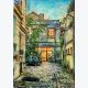 Un recoin de Ménilmontant : tableau ou s'entrecroisent peinture et photo