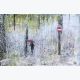 Lyon sous la pluie : tableau ou s'entrecroisent peinture et photo