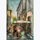 Marché d'Aubenas : tableau ou s'entrecroisent peinture et photo