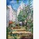 Ménilmontant, jardin partagé : tableau ou s'entrecroisent peinture et photo
