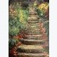 Un sous bois à Ménilmontant : tableau ou s'entrecroisent peinture et photo