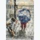 Lyon sous la pluie : tableau ou s'entrecroisent peinture et photo