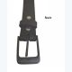 Ceinture artisanale en cuir de bovin noir 3 cm – tannage végétal, épaisseur 3 mm – boucle noir mat