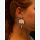 Boucles d’oreilles oiseaux en porcelaine blanche