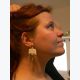 Boucles d’oreilles oiseaux en porcelaine blanche