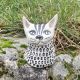 sculpture en grès en forme de chat
