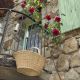 Panier crocane en osier blanc