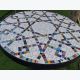 Table mosaïque  "labyrinthe", type bistro 60cm de diamètre