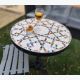 Table mosaïque  "labyrinthe", type bistro 60cm de diamètre