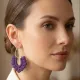Boucles d’oreilles EUGÉNIE collection ÉTÉ INDIEN, Plaqué or et acier inoxydable hypoallergénique