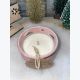Bougie artisanale rose et blanche
