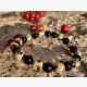 Bracelet en jaspe dalmatien et obsidienne