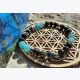 Bracelet en labradorite, amazonite et obsidienne