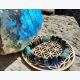 Bracelet en labradorite, amazonite et obsidienne